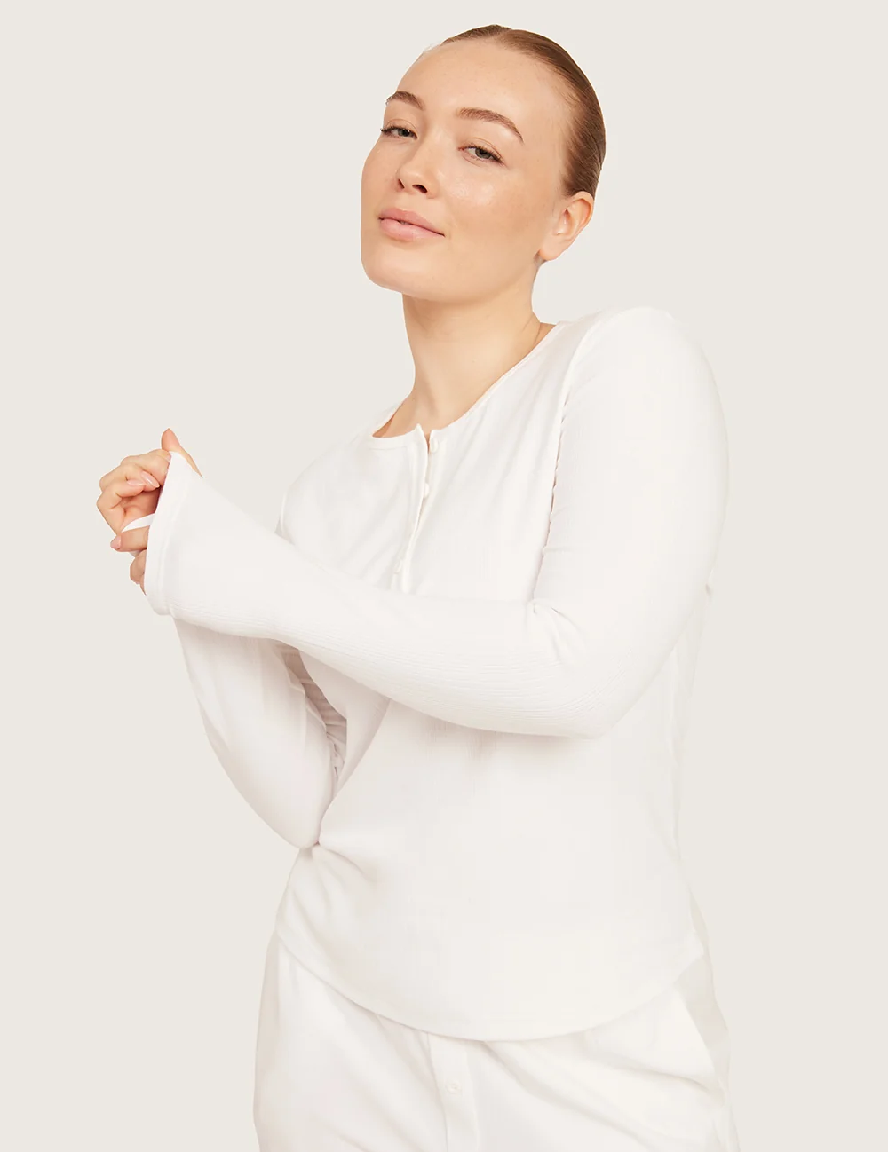 AiraRib™ Långärmad Henley Topp