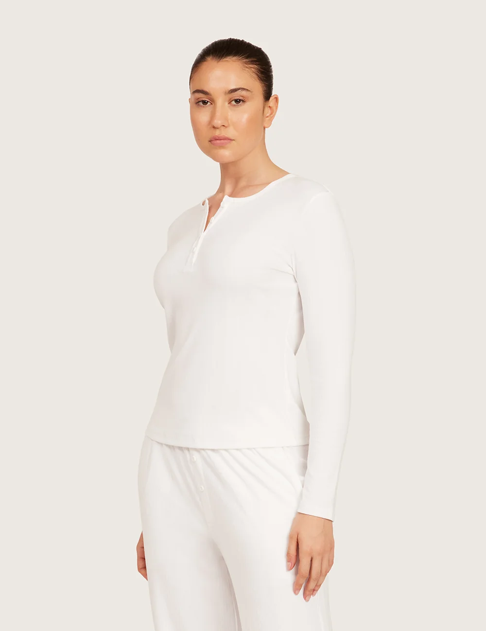 AiraRib™ Långärmad Henley Topp
