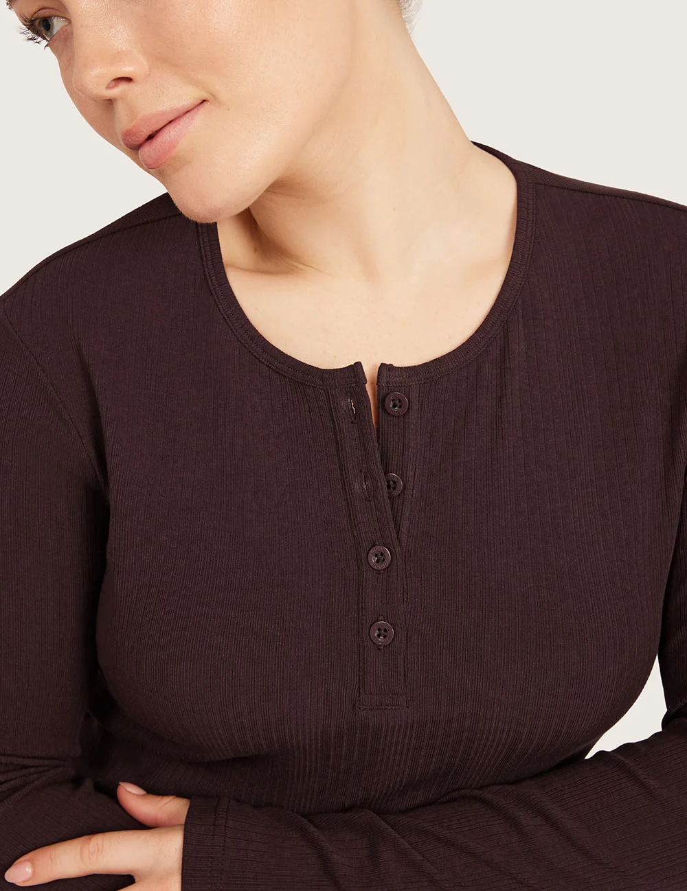 AiraRib™ Långärmad Henley Topp