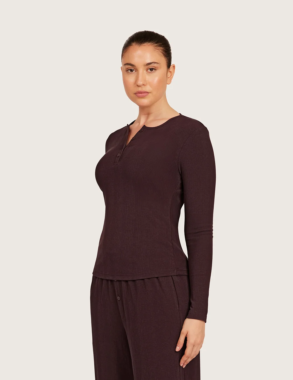 AiraRib™ Långärmad Henley Topp