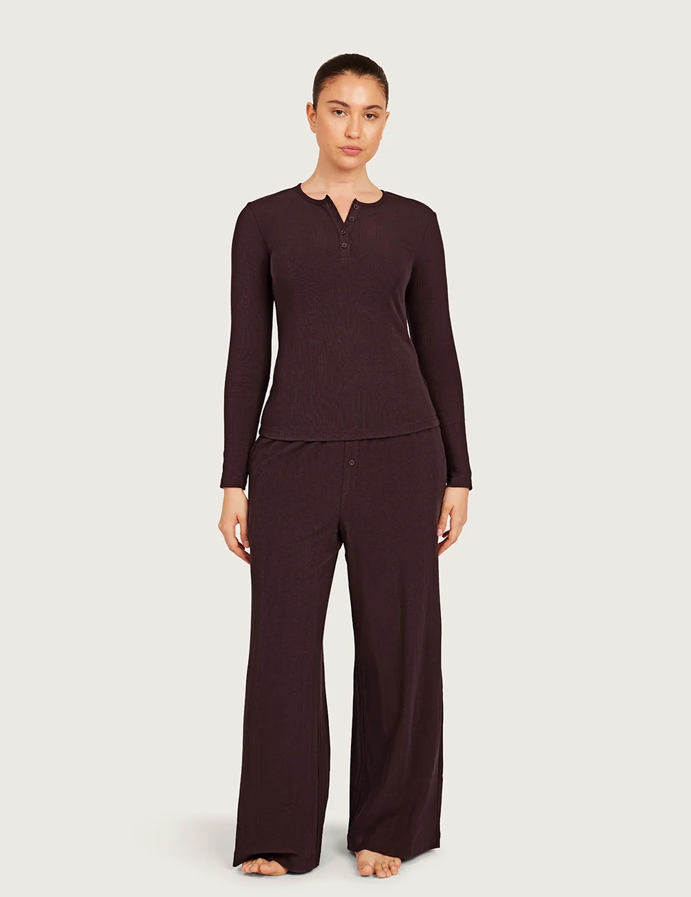 AiraRib™ Långärmad Henley Topp