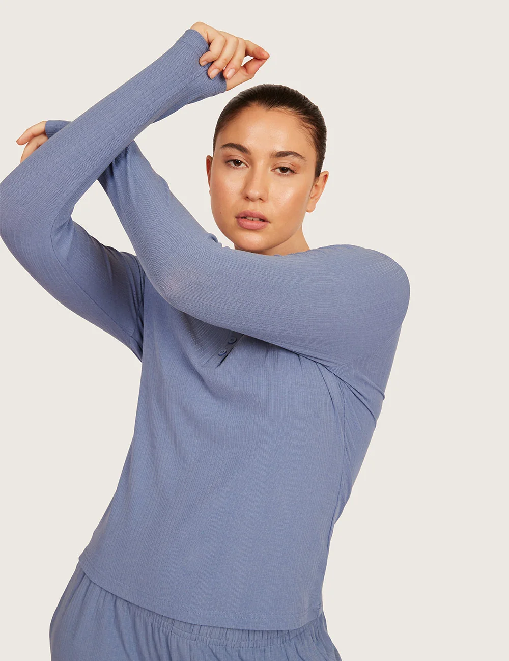 AiraRib™ Långärmad Henley Topp