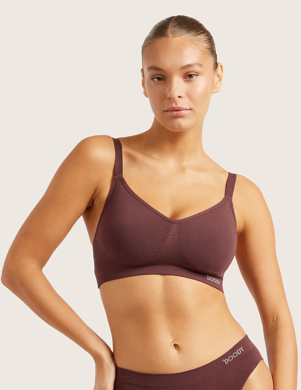 3-Pack Wireless Full Bust T-Shirt Bra - Mulberry