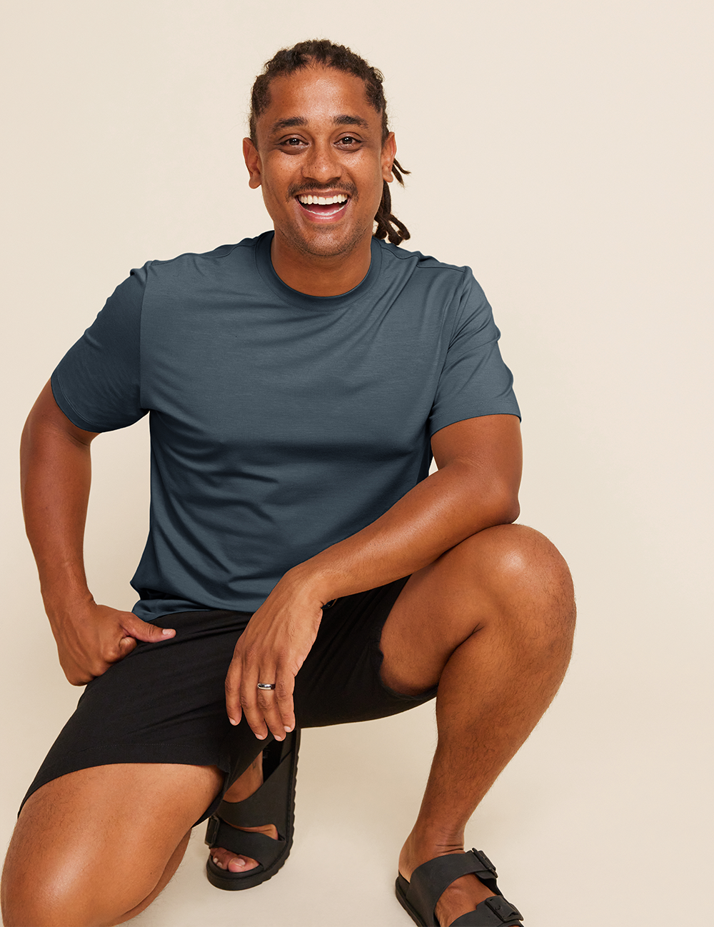 Herr Classic T-shirt med Rund Hals