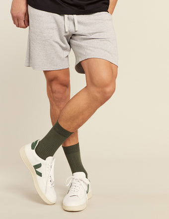 Men's Ribbed Crew Socks