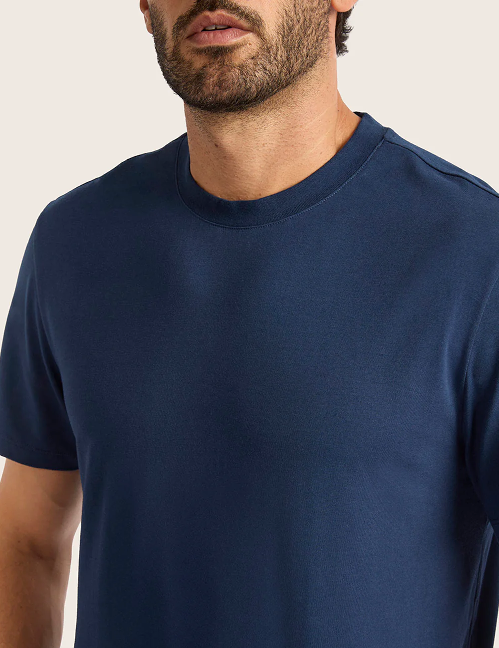 Herr Classic T-shirt med Rund Hals