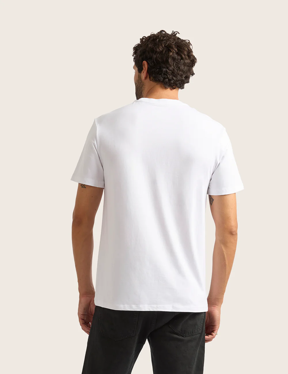 Herr Classic T-shirt med Rund Hals