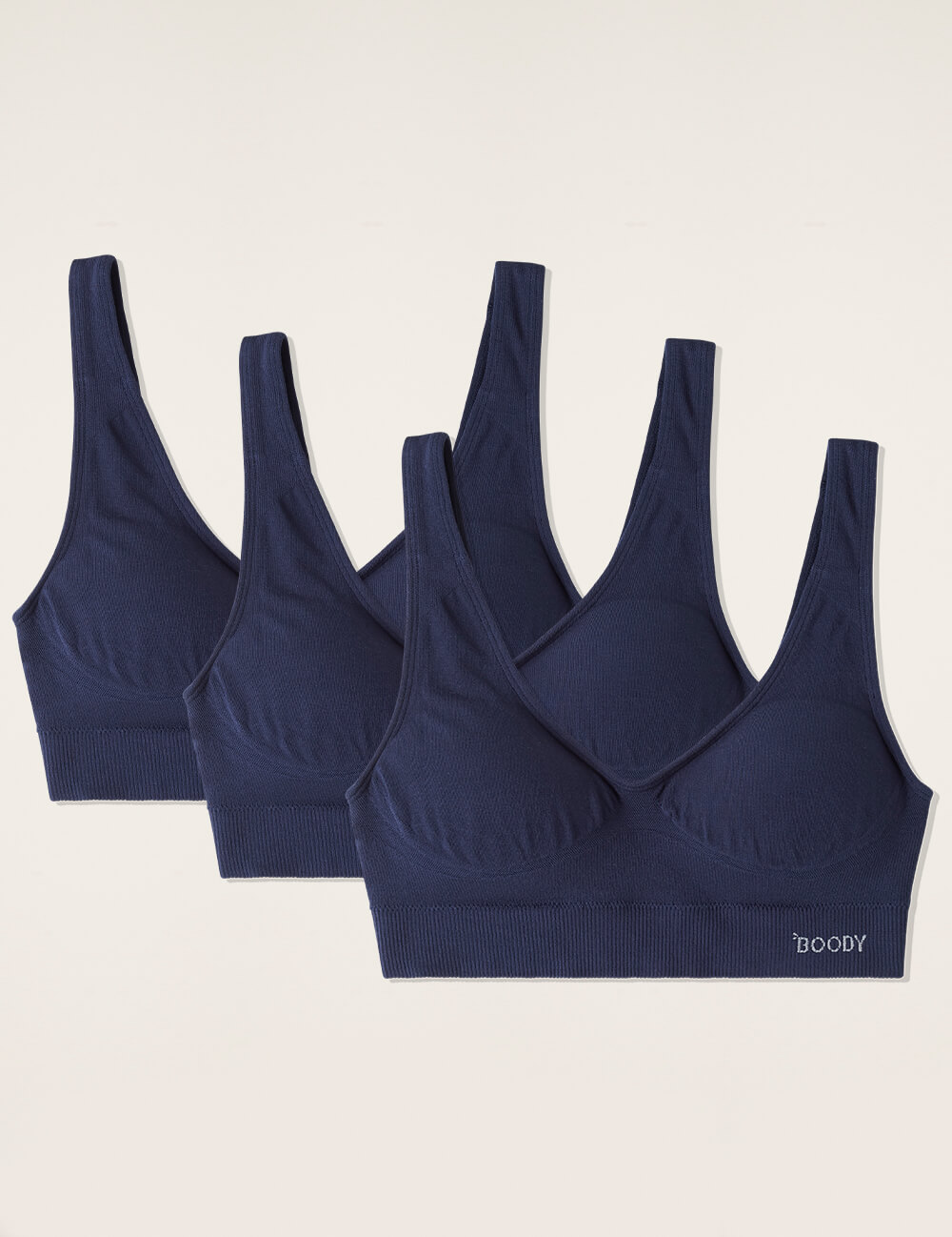 3-Pack Sömlös Bambu-BH med Inlägg - Outlet