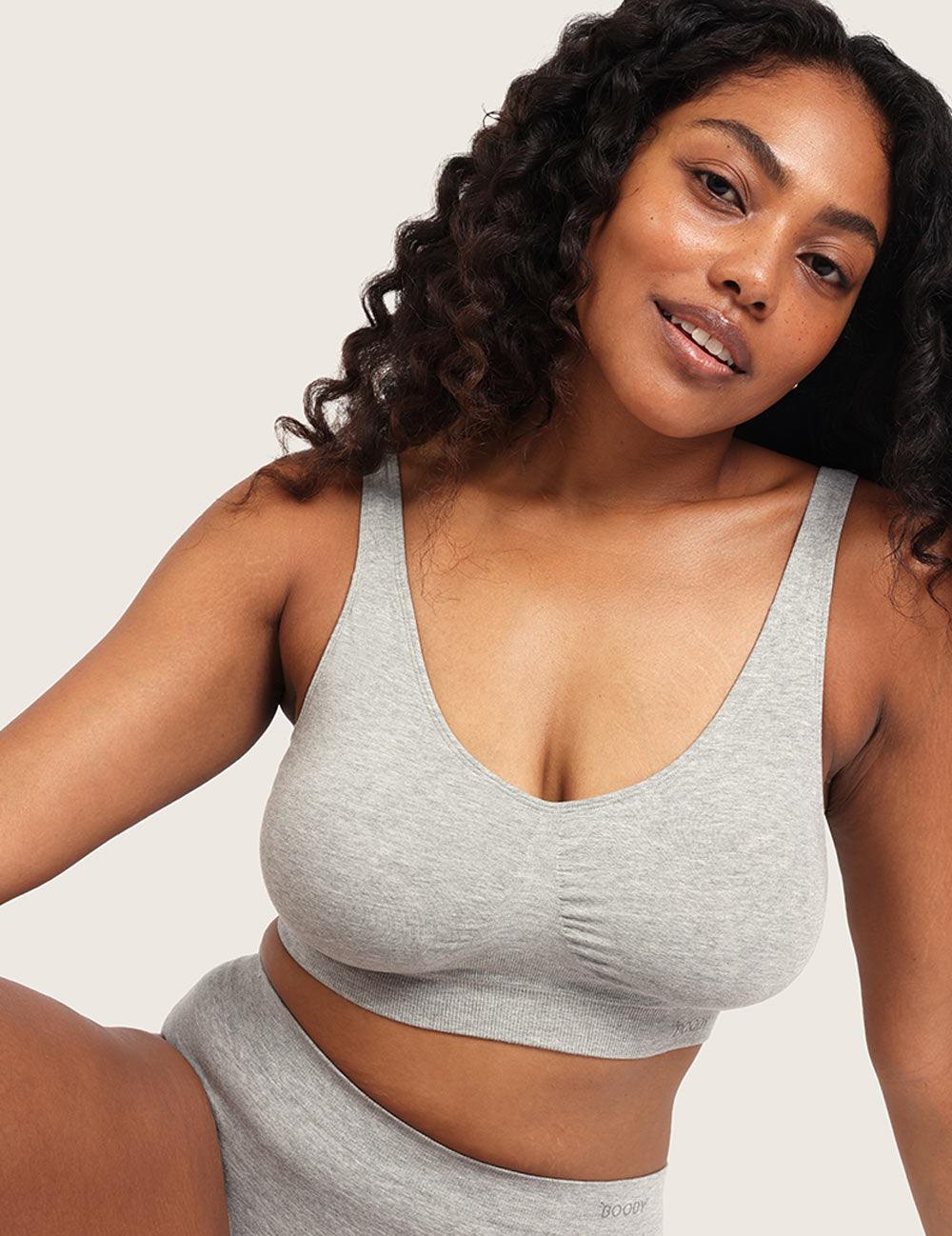 Sömlös Bambu-BH med Inlägg