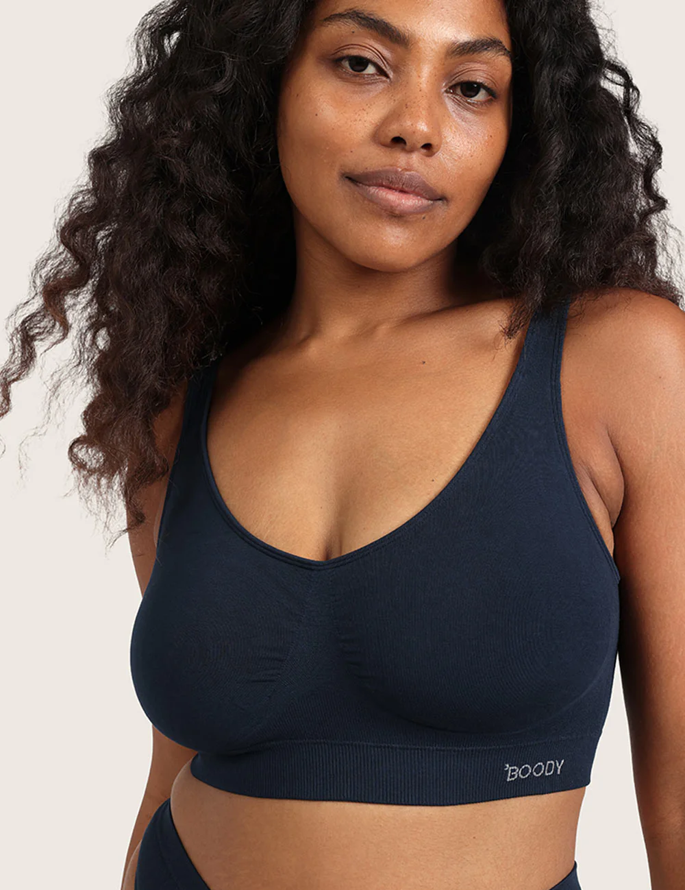 Sömlös Bambu-BH med Inlägg - Midnight