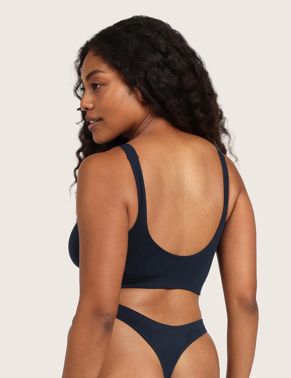 Sömlös Bambu-BH med Inlägg - Midnight