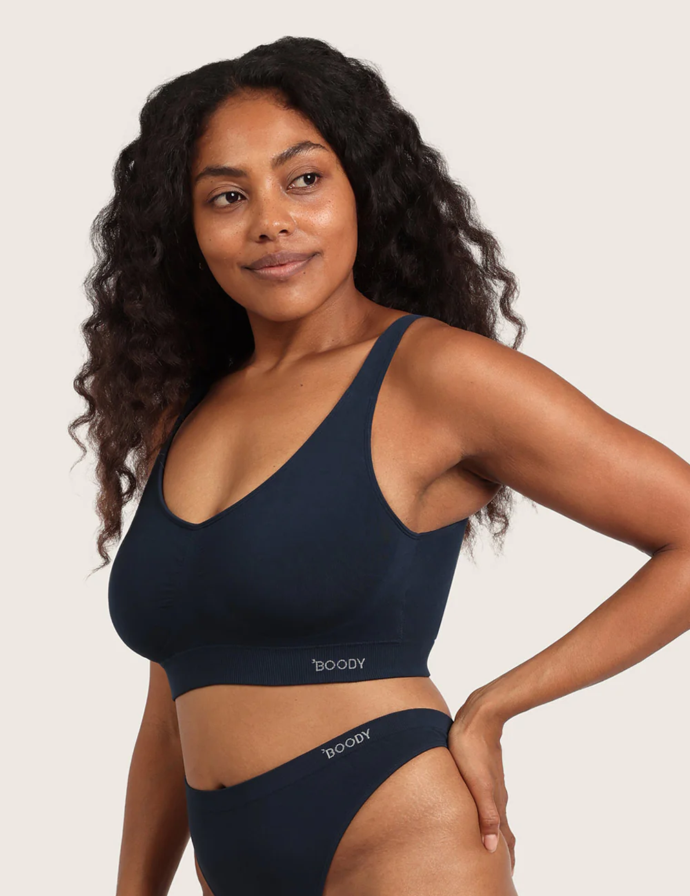 Sömlös Bambu-BH med Inlägg - Midnight