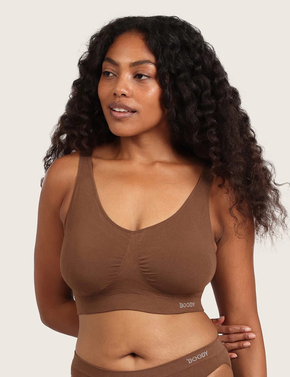 Sömlös Bambu-BH med Inlägg