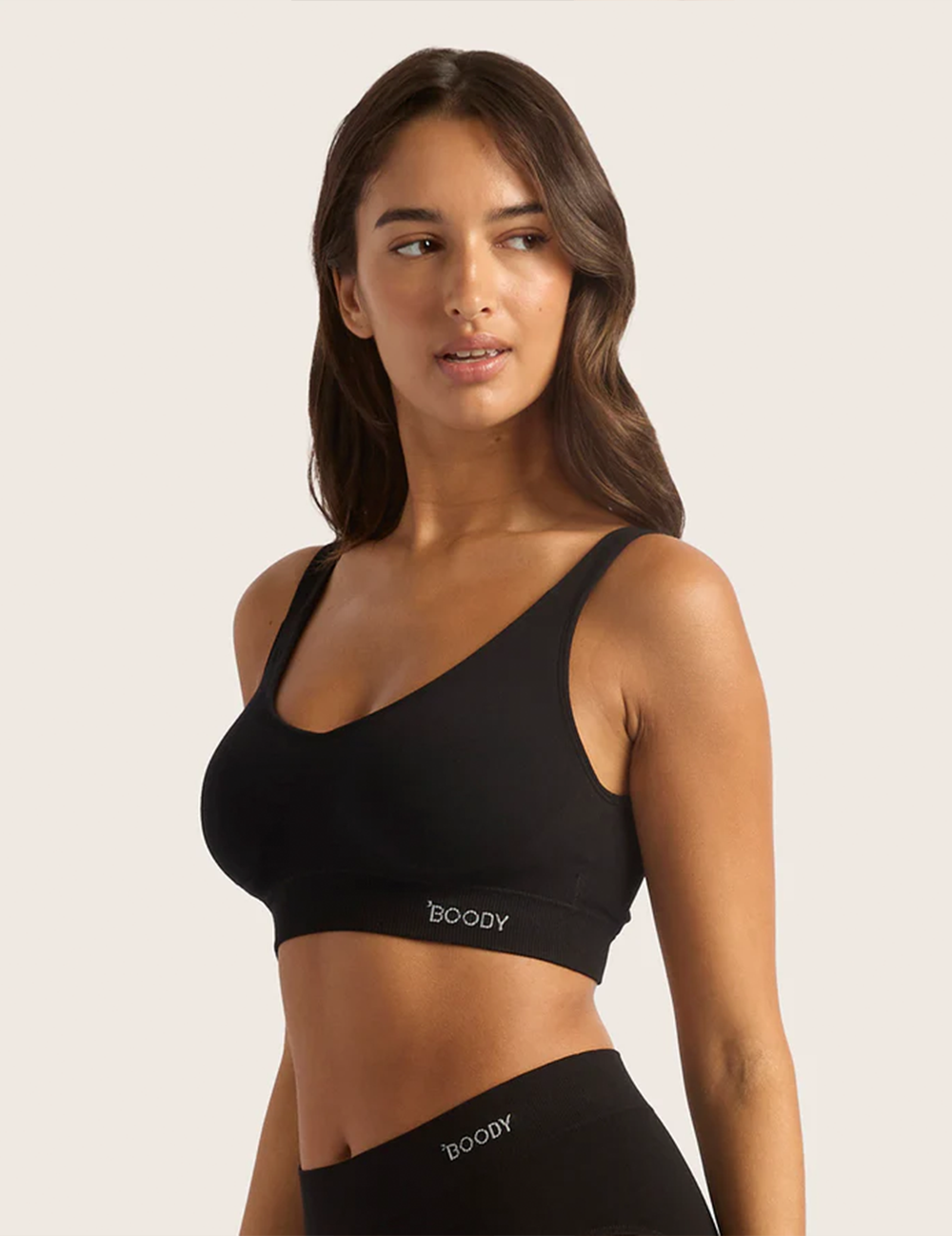 Sömlös Bambu-BH med Inlägg