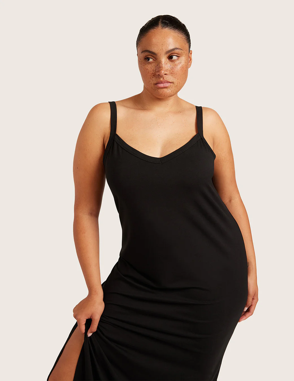 Slip Klänning med V-hals