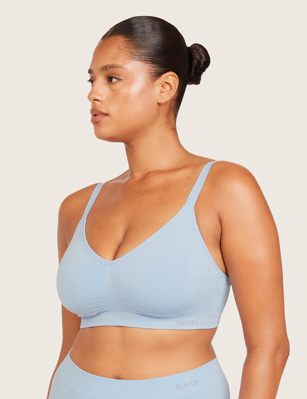 T-shirt-BH utan Bygel med Extra Stöd (DD-F) - Sky Blue