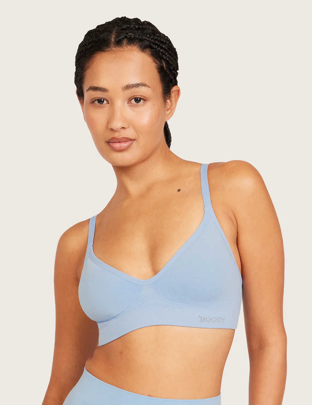T-shirt-BH utan Bygel (B-DD) - Sky Blue