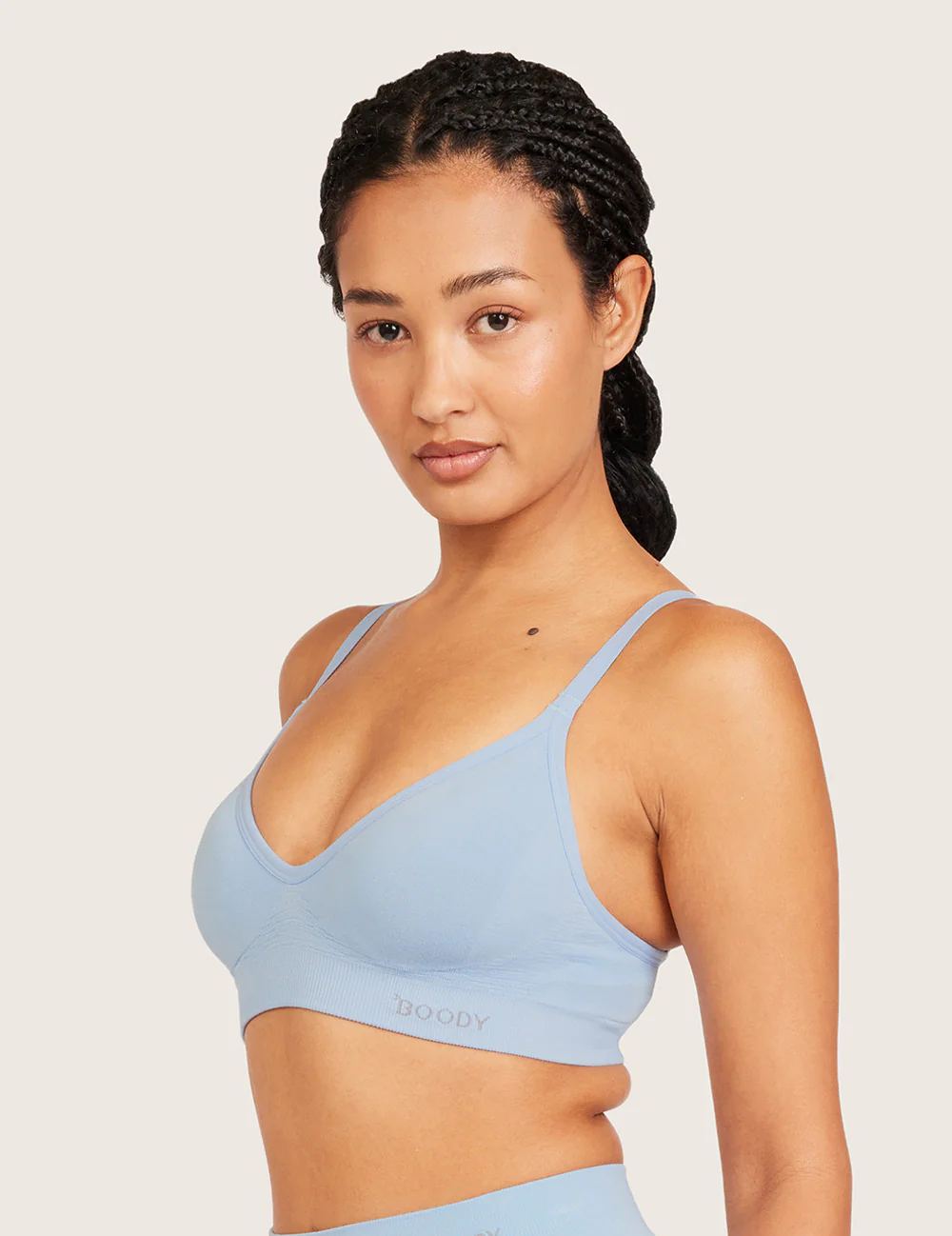 T-shirt-BH utan Bygel (B-DD) - Sky Blue