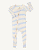 Long Sleeve Onesie - Chalk Sky Stripe - Boody Baby