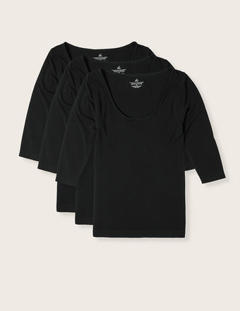 3-Pack 3/4 Sleeve Top