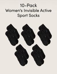 10-Pack Women's Invisible Active Sports Socks