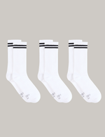 3-Pack Striped Cushioned Crew Socks