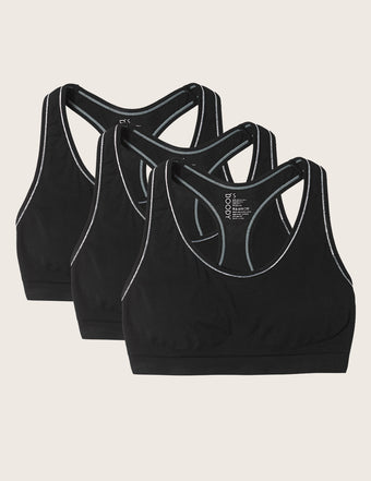 3-Pack Racerback Sports Bra