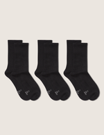 3-Pack Men's Ribbed Crew Socks
