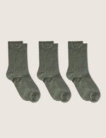 3-Pack Men's Ribbed Crew Socks