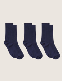 3-Pack Women's Ribbed Crew Socks