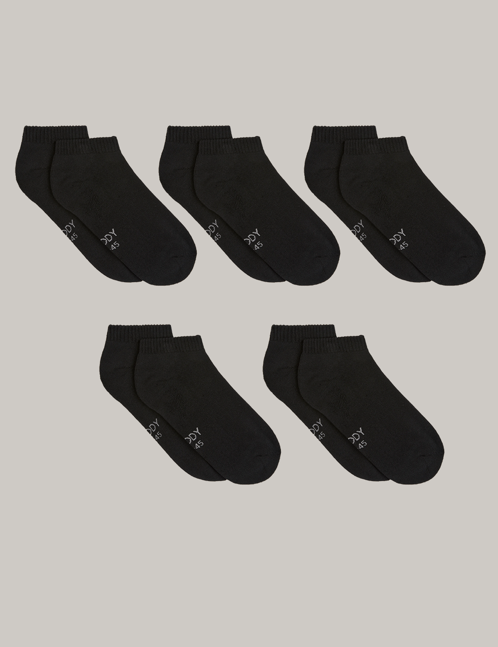 5-Pack Cushioned Ankle Socks