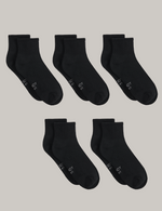 5-Pack Cushioned Quarter Crew Socks