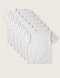 7-Pack Men's Crew Neck T-Shirt - Grå