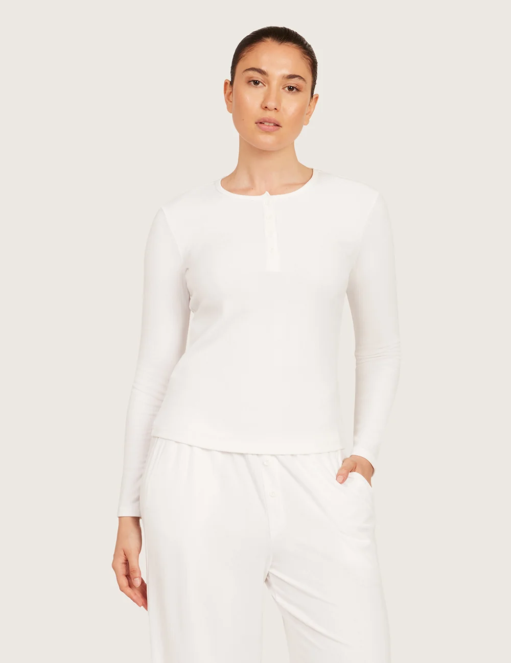AiraRib™ Långärmad Henley Topp