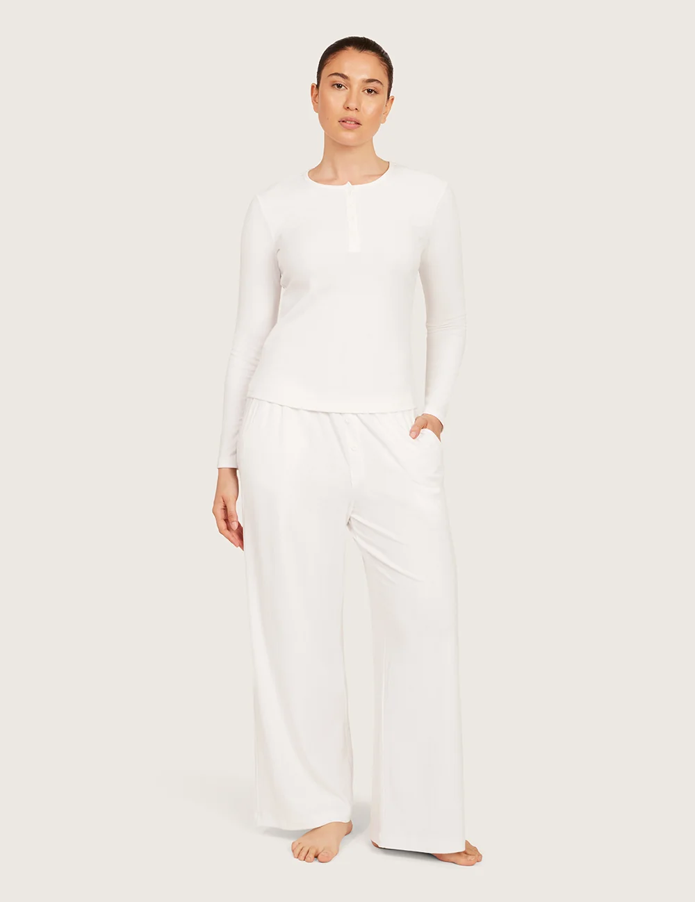 AiraRib™ Långärmad Henley Topp