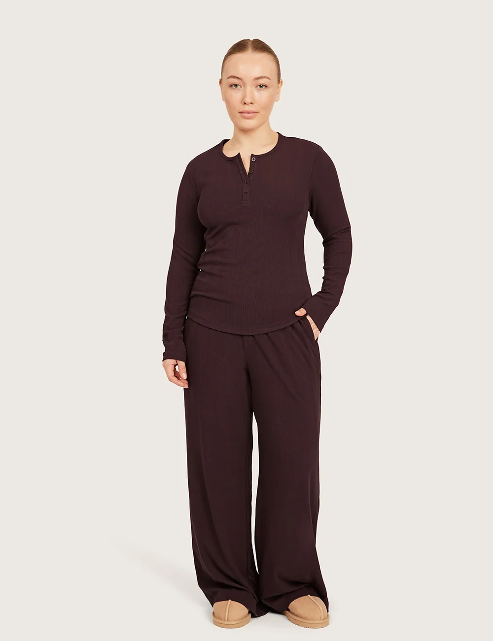 AiraRib™ Långärmad Henley Topp