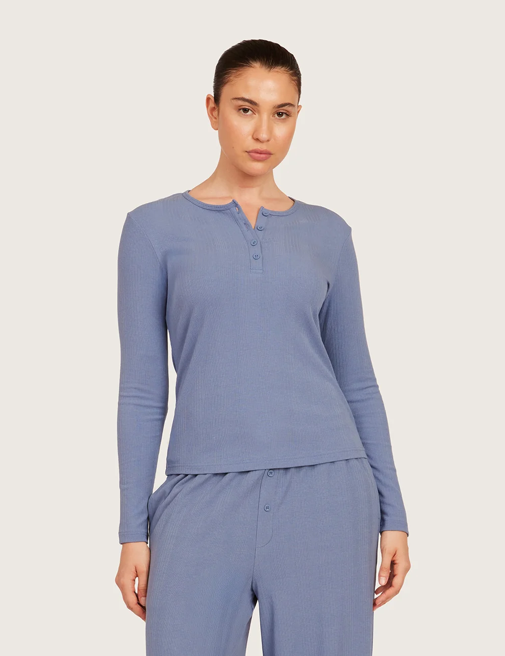 AiraRib™ Långärmad Henley Topp