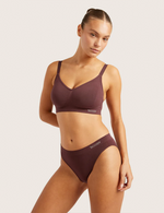 3-Pack Wireless Full Bust T-Shirt Bra - Mulberry