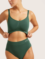 Full Bust Wireless Bra - Emerald Green