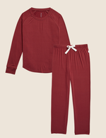 Goodnight Sleep Long Sleeve Set - Ruby