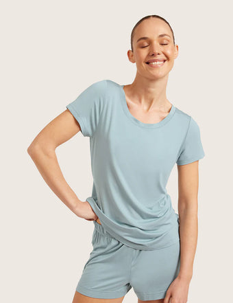 Goodnight Sleep Tee - Mineral Blue