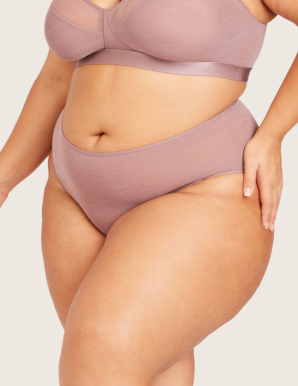 FreeMesh™ High Cut Maxi Trosa - Mauve