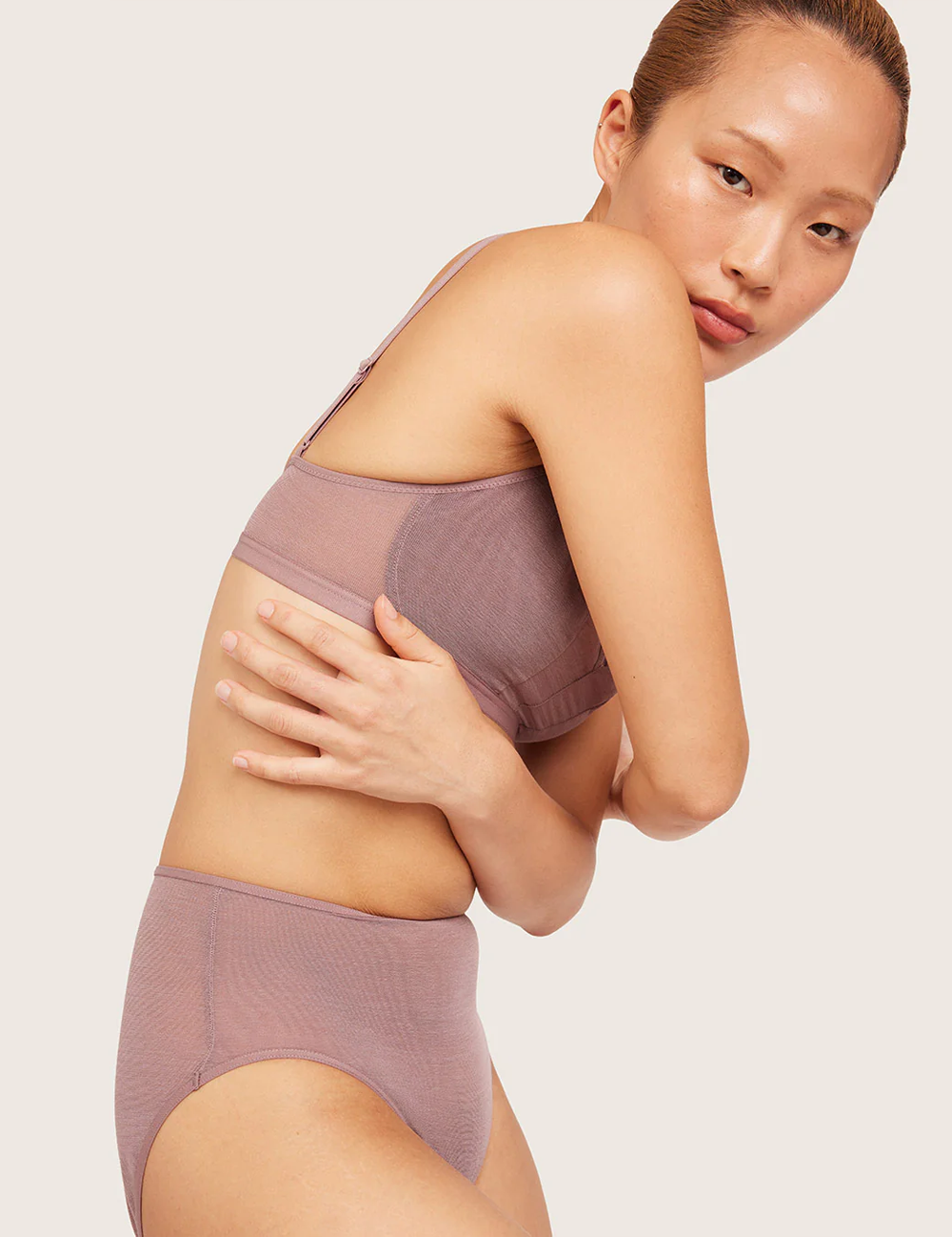 FreeMesh™ High Cut Maxi Trosa - Mauve