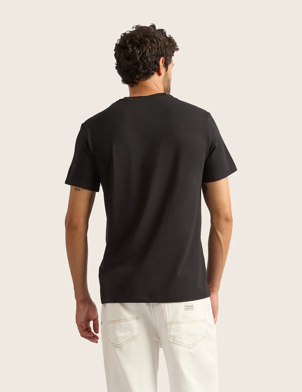 Herr Classic T-shirt med Rund Hals