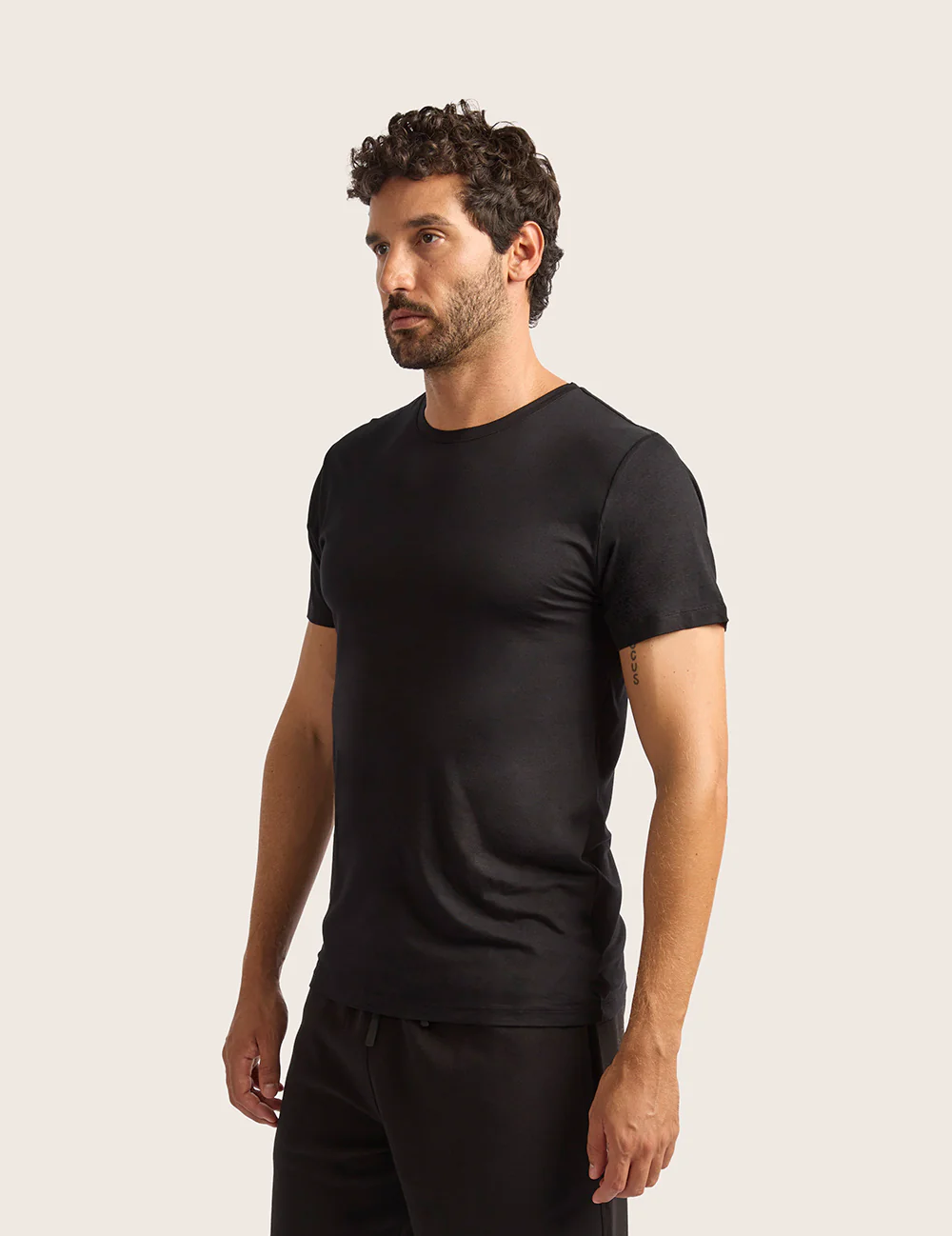 Herr Bas T-shirt med Rund Hals