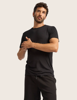 Herr Bas T-shirt med Rund Hals