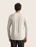 Herr Långärmad T-Shirt med Rund Hals