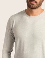 Herr Långärmad T-Shirt med Rund Hals