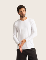 Herr Långärmad T-Shirt med Rund Hals - Outlet