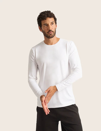 Herr Långärmad T-Shirt med Rund Hals - Outlet